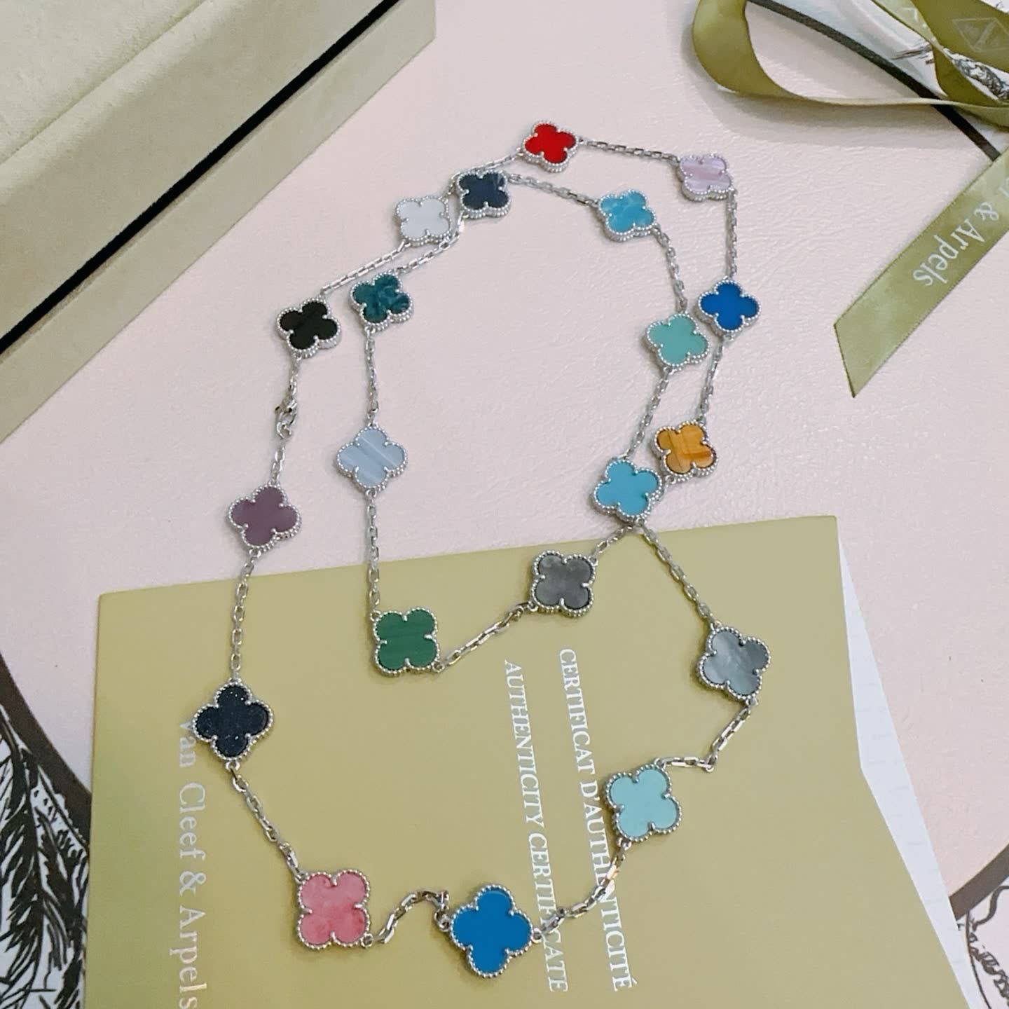 Van Cleef & Arpels Multicolor Alhambra Necklace
